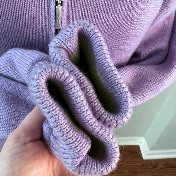 Animo Italian Lined Zip Up Purple Small Limited Edition equestrian sweater - Picture 13 of 13